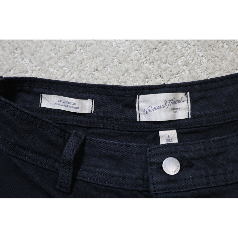 Universal Thread Womens Sailor Wide Leg High Rise Black Jeans Size 8 NWT - Picture 6 of 7